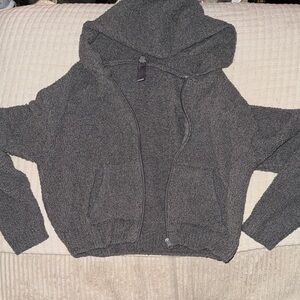 SKIMS Gray Zip-Up Hoodie
